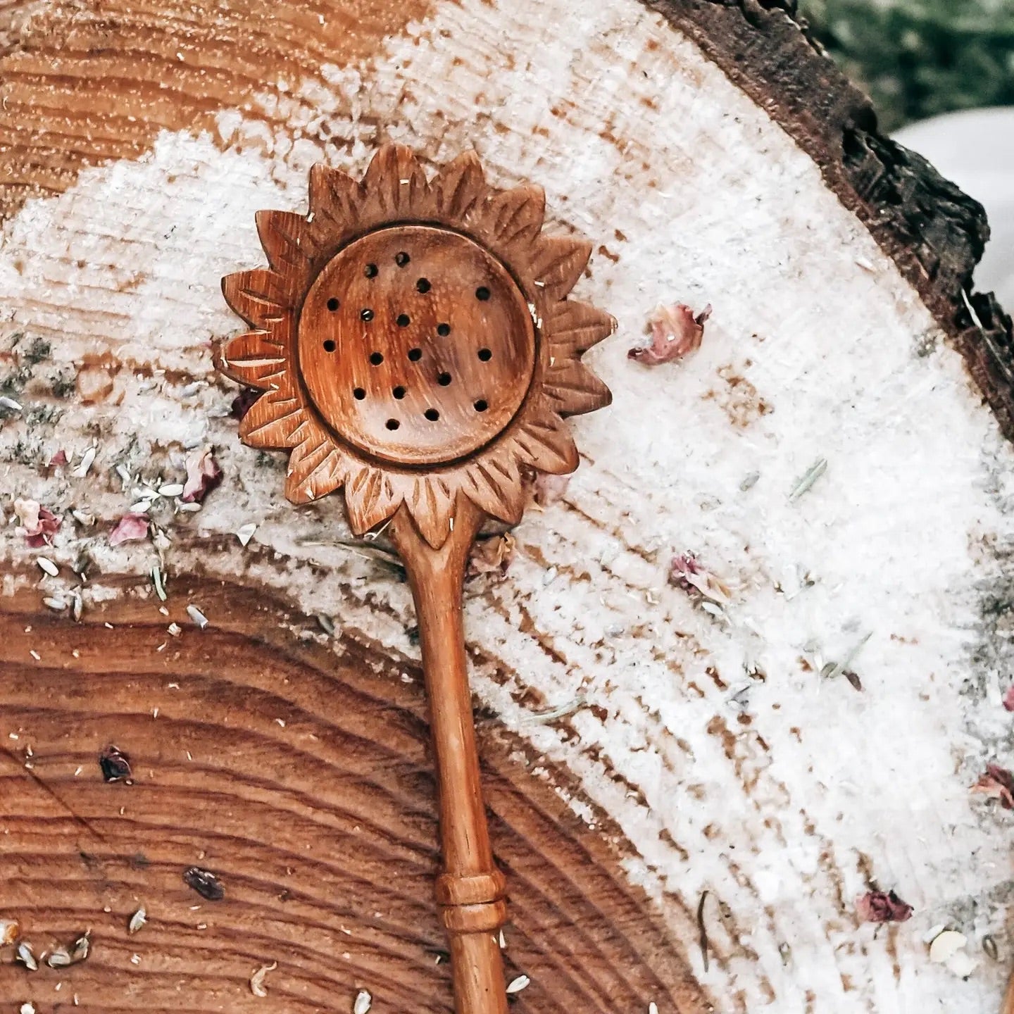 Sunflower Slotted Spoon