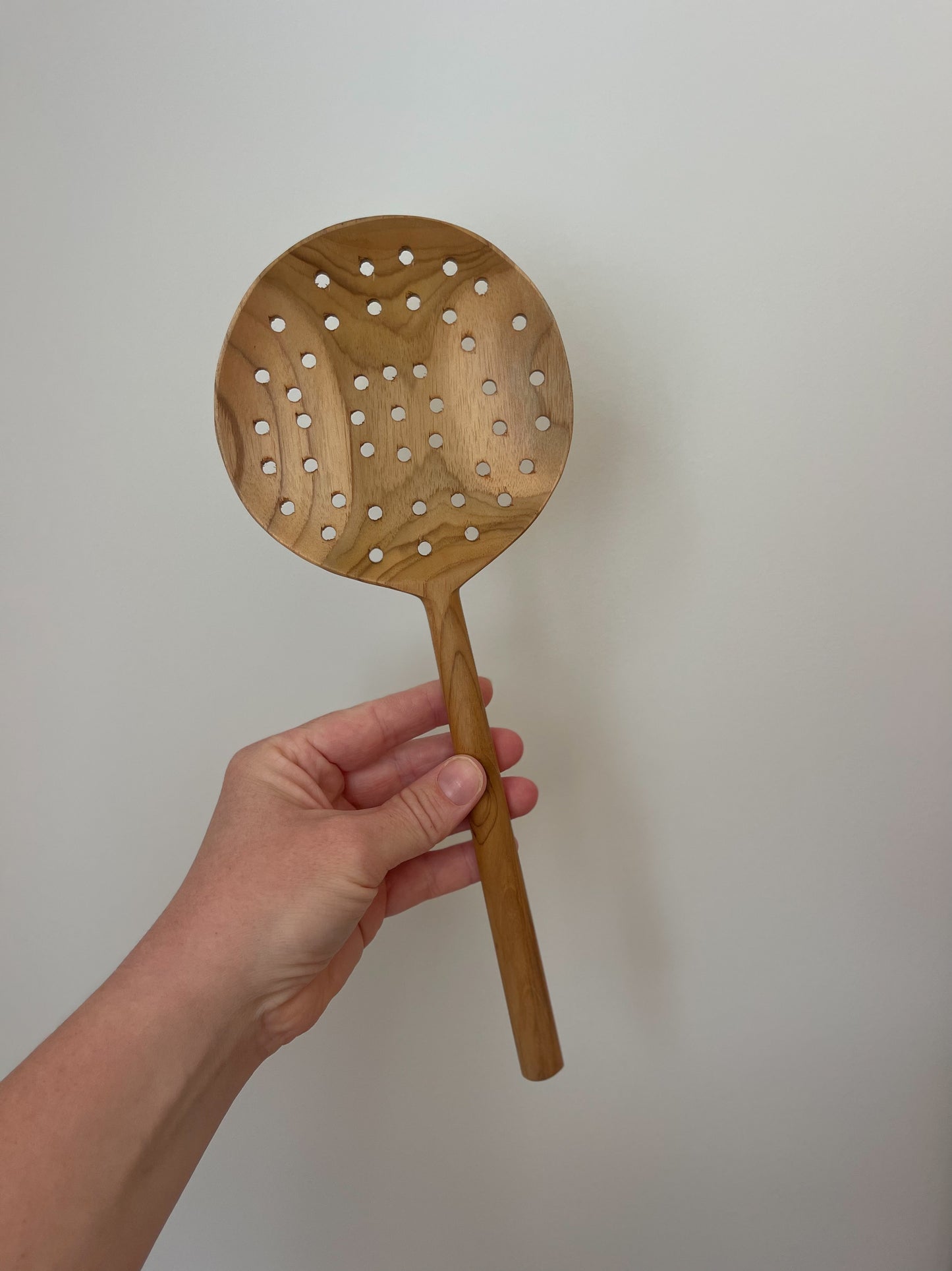 Teak Slotted Spoon