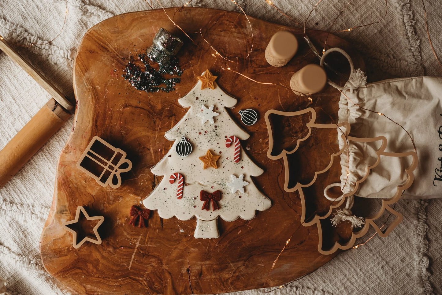 Christmas Tree Playdough decorating kit