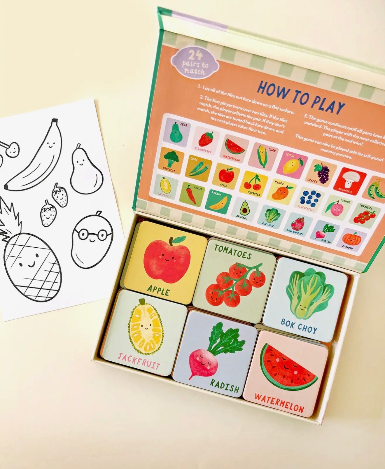 Fruit and Veg Memory & Matching Game