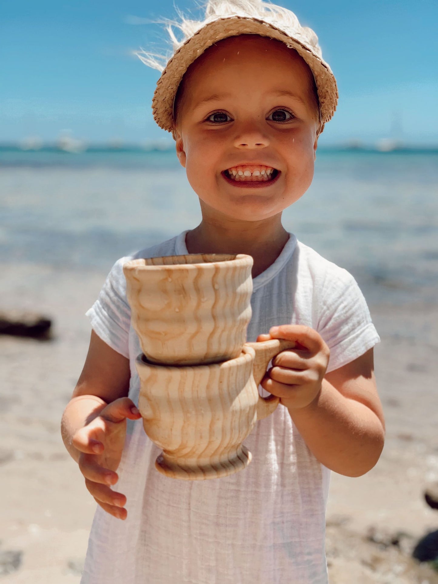 Wooden Funnel & Cup Set