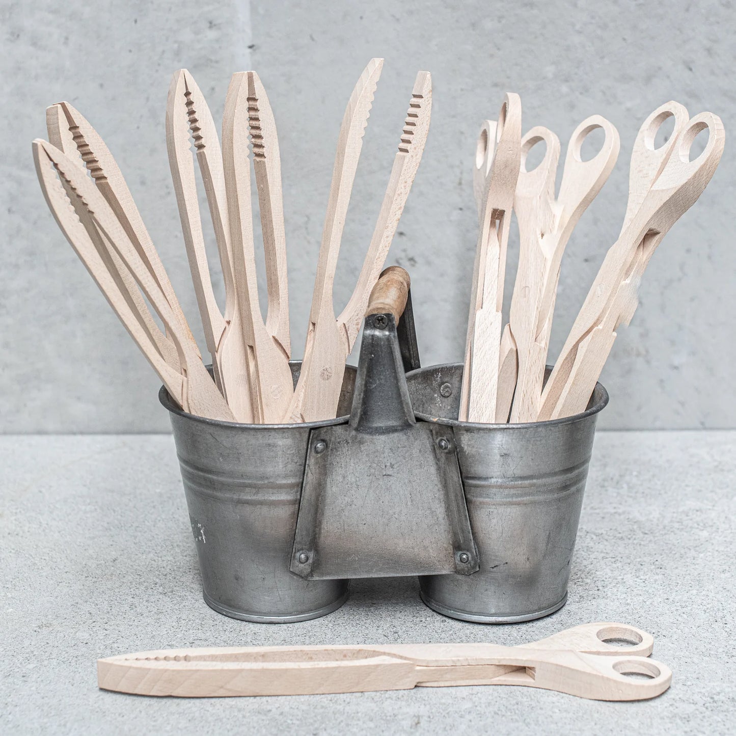 Wooden Scissor Tongs